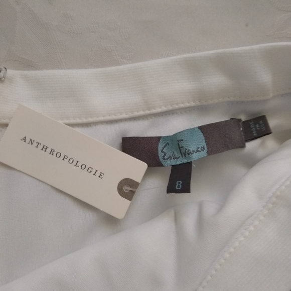 Rare find 🎀 Eva Franco Anthro tulle petal blue motif flare skirt - Picture 2 of 8